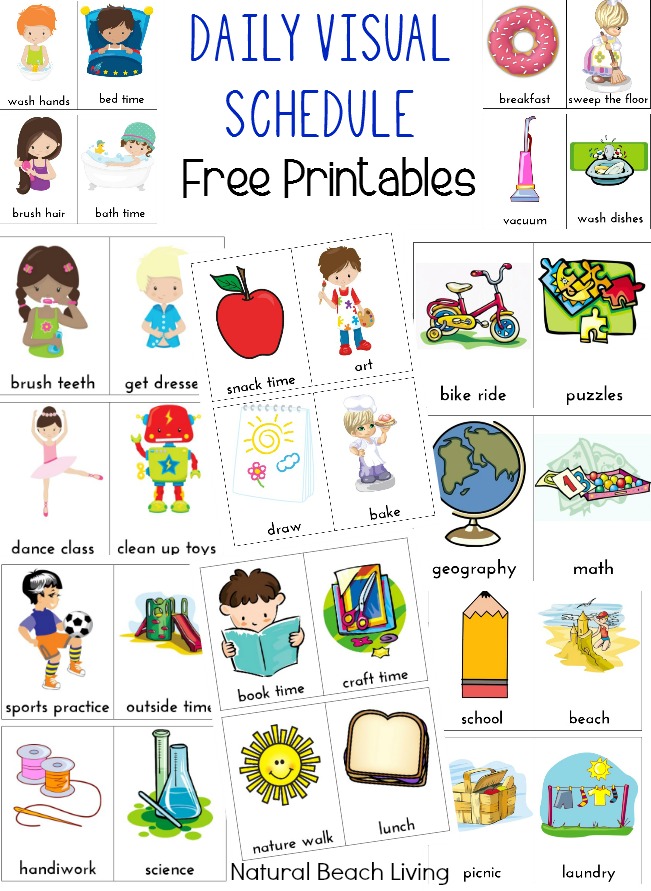Daily Routine Free Printable Visual Schedule For Home