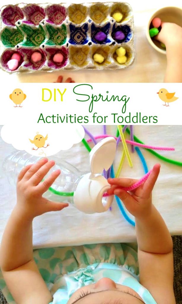 Perfect DIY spring toddler activities, homemade blocks, Montessori activities, fine motor skills, sensory play and more www.naturalbeachliving.com