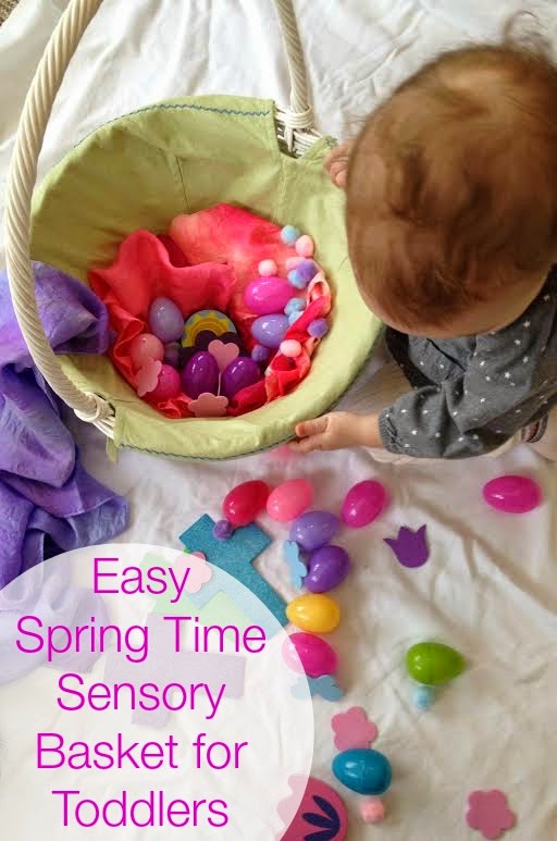 Springtime Easter Sensory Play Basket for Toddlers