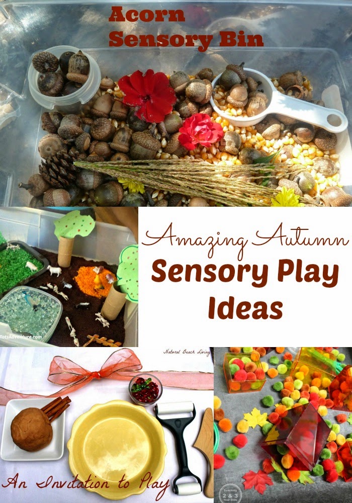 Amazing Autumn Sensory Play, Fall Sensory Bins, Fall sensory play, Fall Playdough, Fall sensory play for preschoolers, Autumn Activities for kids