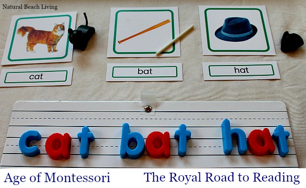 Teach your child to read, Montessori reading program, The Royal Road to Reading, Toddler reading, Reading Curriculum, Montessori, www.naturalbeachliving.com