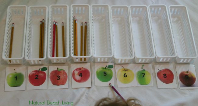 Fabulous Fall DIY Montessori Math Activities.If you love incorporating Montessori into your life this post will give you everything you need to get started.
