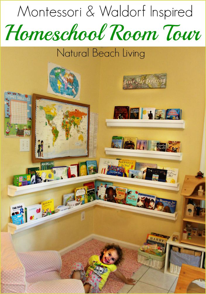 Montessori & Waldorf Inspired Homeschool Room full of natural materials to explore and discover all day. THE BEST WAY TO LEARN & PLAY, Natural Beach Living