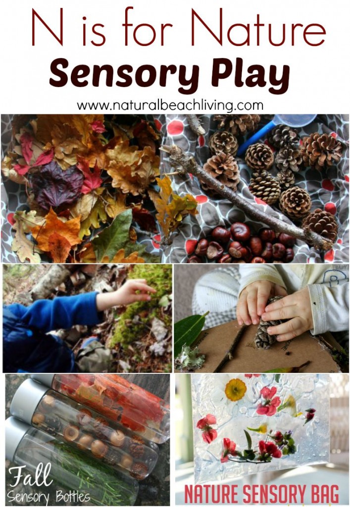Perfect Letter N Nature Sensory Play Ideas and Activities for Kids, Nature activities and Alphabet learning through play. Nature Sensory Activities