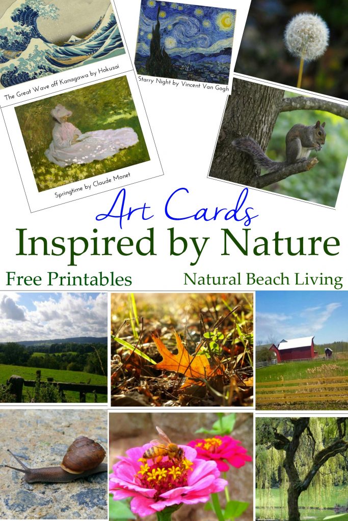Beautiful Art Inspired by Nature with FREE PRINTABLES, Hands on learning, natural materials, and artistic activities for Fine Arts, Natural Learning
