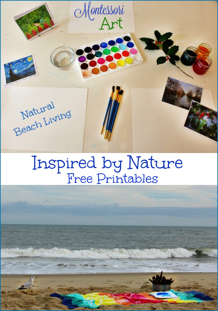 Beautiful Art Inspired by Nature with FREE PRINTABLES, Hands on learning, natural materials, and artistic activities for Fine Arts, Natural Learning