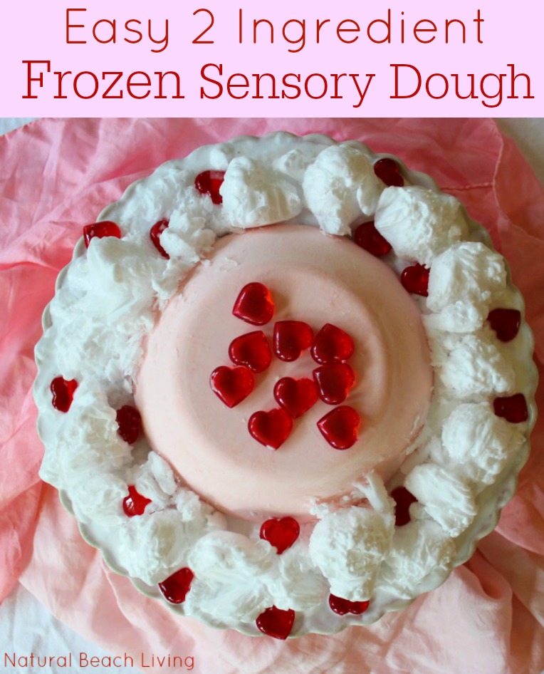 The Best and Easiest 2 Ingredient Frozen Sensory Dough Recipe makes for perfect sensory play for every age.
