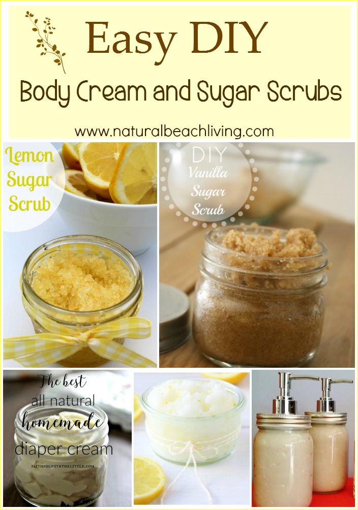 Easy DIY Body Cream and Sugar Scrubs