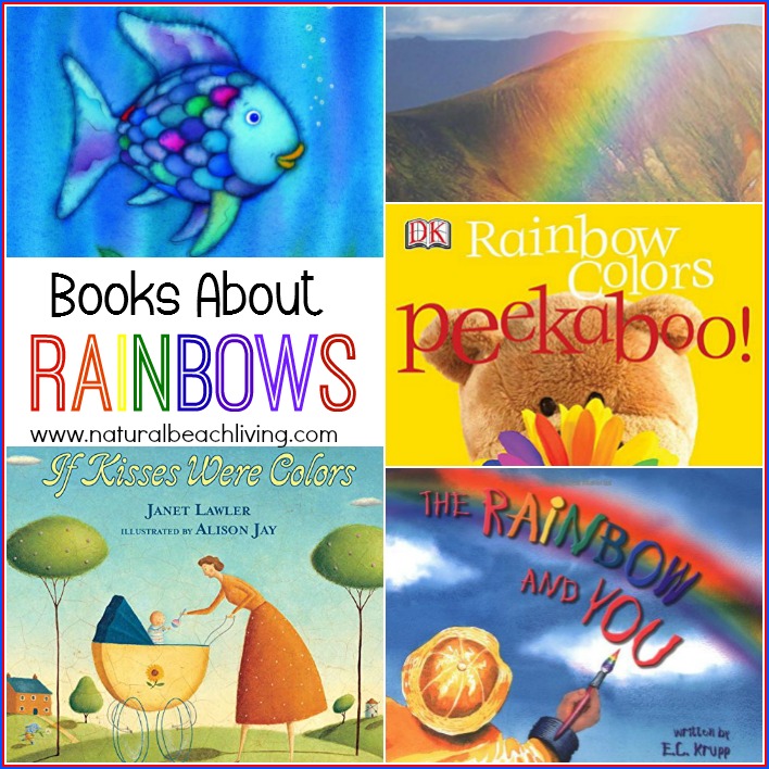 10 Great Books about Rainbows, Rainbow books for preschoolers, Picture Books, Science, Books for a preschool Color Themes, These Rainbow books are Perfect for Spring, Great for toddlers, preschoolers, and Kindergarten