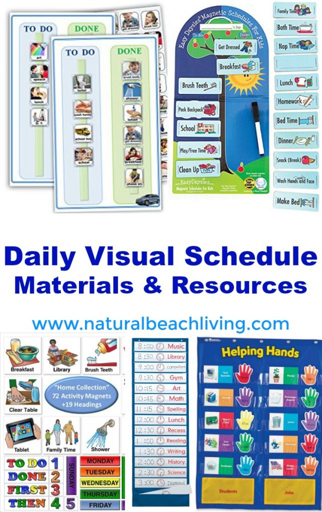 Free Printable Picture Schedule Cards, Daily Visual Schedule, Visual Schedules, Special Needs, Autism, 10+ Visual Schedule Printables for home & school, Visual Schedule Printable, #Autism #Visualschedule #specialneeds