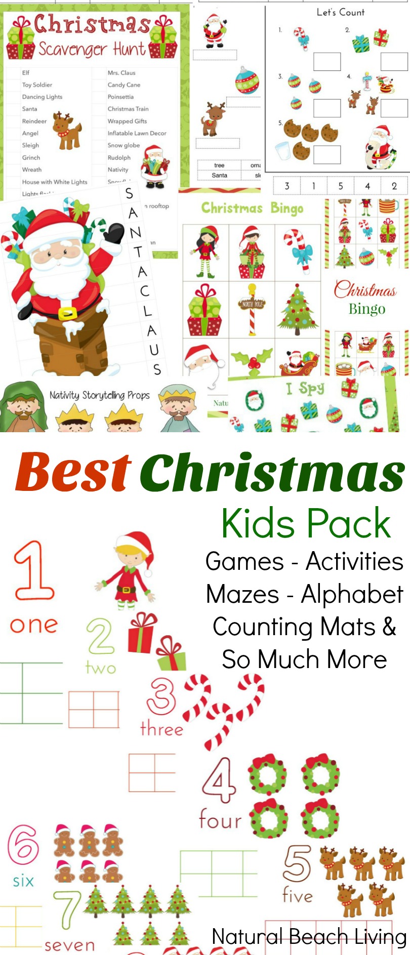 Best Christmas Activities for Kids and Christmas Printables and Activities, Best Christmas Activities printables, Christmas activities for kids, Christmas Math Activities, Christmas Coloring Pages, Christmas Playdough Mats, Winter Scavenger Hunt, Christmas Reading Challenge and More 