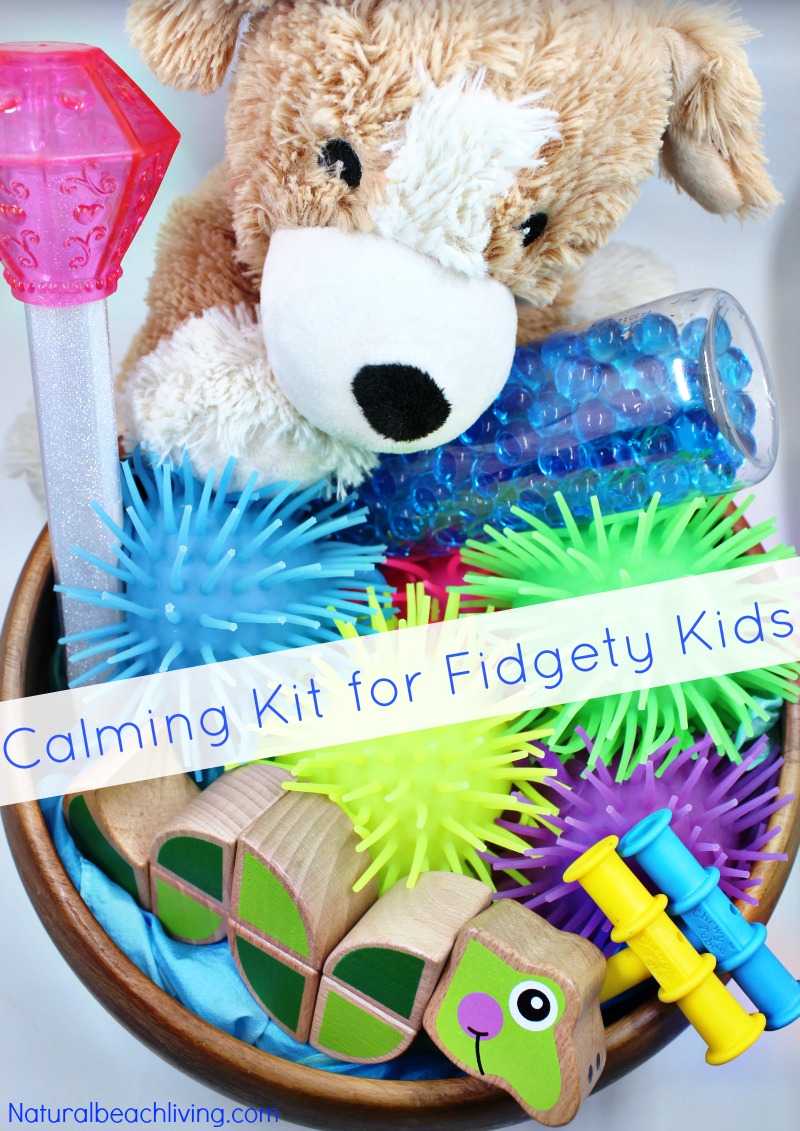 Calm down kit for sensory meltdowns and much needed quiet time, Fidget toys, Autism, Sensory Needs, SPD, Easy travel bin filled with calming toys for kids, 