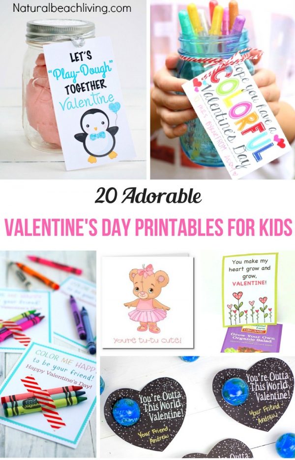 20+ Valentine Printables for Kids - Natural Beach Living