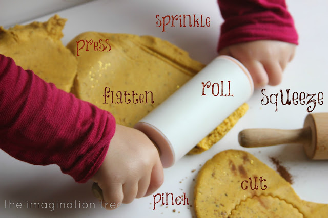 cinnamon playdough finemotorwords, 20 Super Creative Sensory Activities with Cinnamon, Amazing Cinnamon Playdough, Apple Pie play dough recipe, benefits of cinnamon sensory activities & MORE