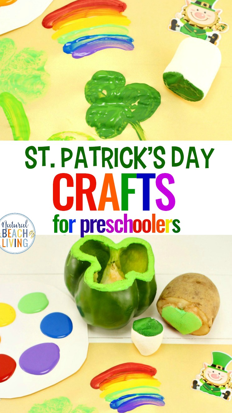 Preschool St. Patrick’s Day Crafts – Shamrock Stamping