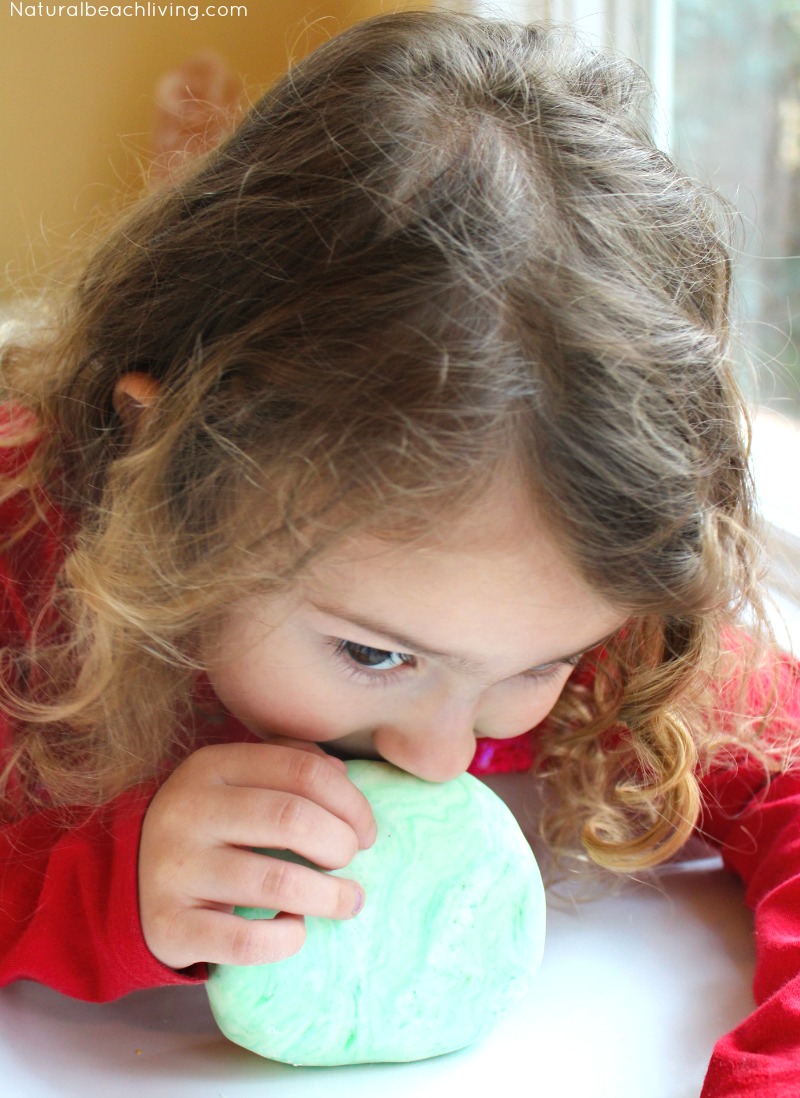 The Easiest and softest 2 ingredient PLAY DOUGH RECIPE, The Best Green Apple Scented Play Dough Recipe, Super Soft Play Dough, Conditioner Play Dough