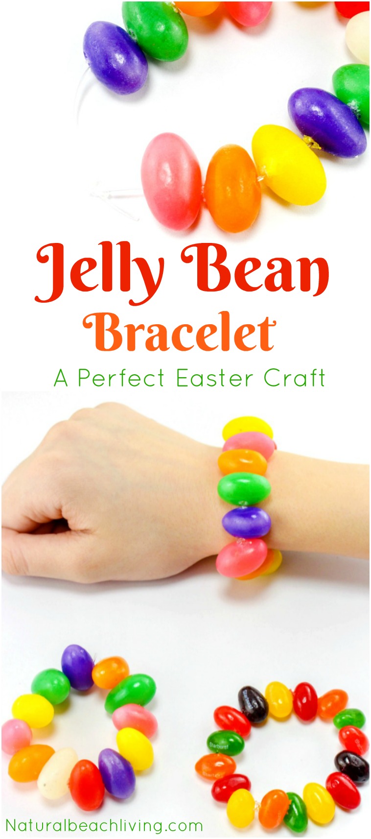 Jelly Bean Crafts, How to Make a Jelly Bean Bracelet, Easter Craft Idea for Kids, The Jelly Bean Prayer Printable, Easy Easter Activity everyone will love,