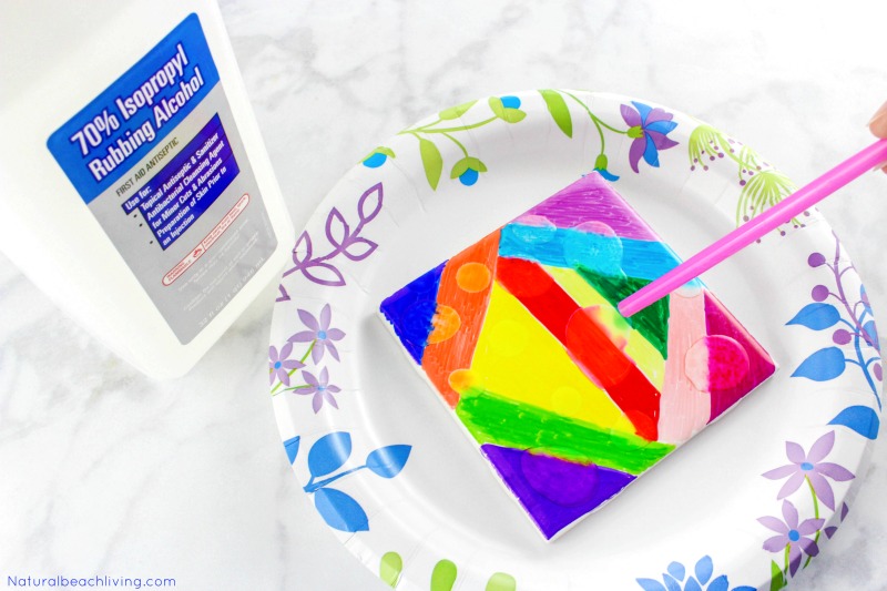 Easy Tile Art for Kids That Everyone Will Enjoy, Sharpie Art is the coolest, perfect art for kids, Fun Art process, Painted Coasters make a great gift 