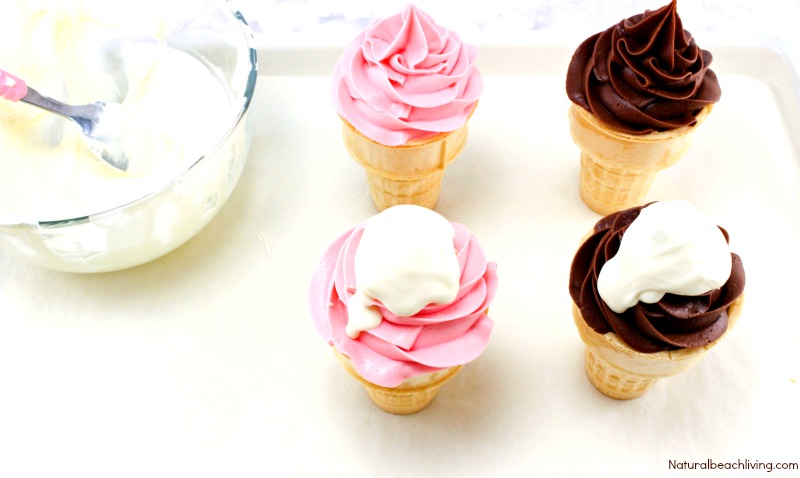 How to Make Amazing Sundae Ice Cream Cake Cones, Make delicious cupcake cones for July 4th, Summer treat, a kids party. Easy Cake Cone Recipe that is Yum!