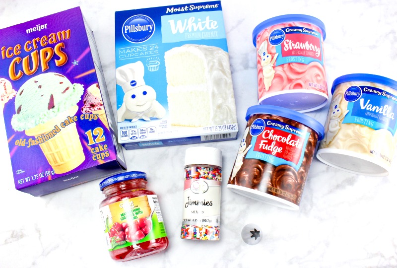How to Make Amazing Sundae Ice Cream Cake Cones, Make delicious cupcake cones for July 4th, Summer treat, a kids party. Easy Cake Cone Recipe that is Yum!