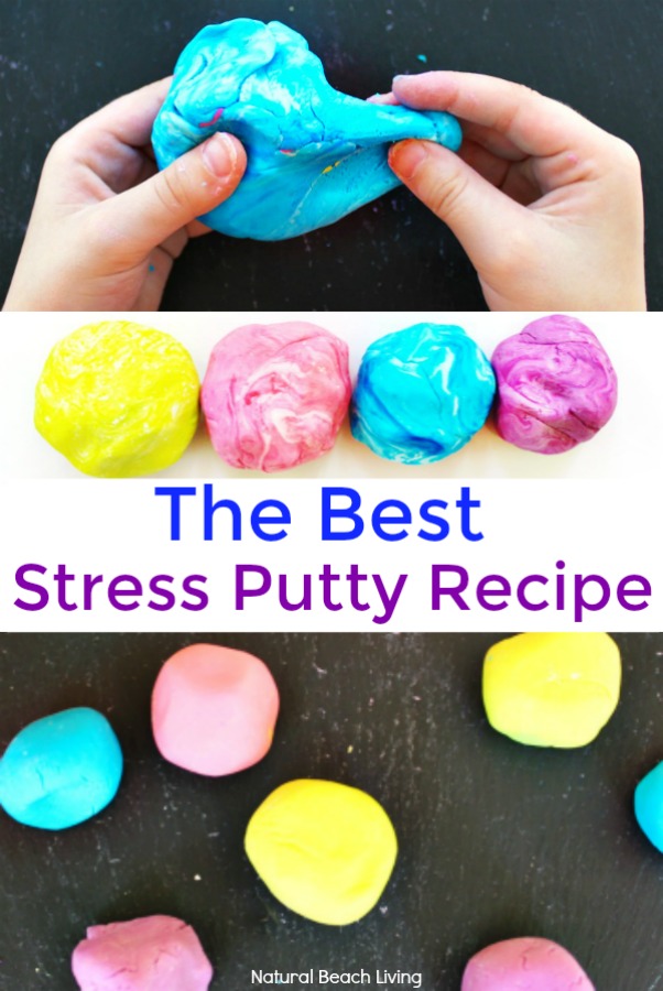 How to Make Thinking Putty, The Best Stress Putty Recipe, perfect sensory play, therapy putty for special needs, autism, and working fine motor skills, Best Sensory Dough, Essential Oils Dough, Therapy dough for kids, Stress Putty Recipe, Stress Relieving Dough