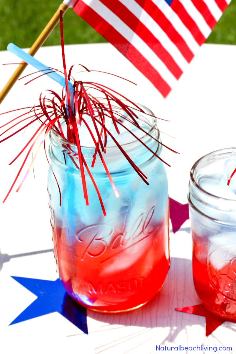 The Best Patriotic Non Alcoholic Summer Drinks,These Patriotic Summer Drinks for kids will be the best idea at your party, It's an Easy Summer Drink Recipe Everyone Loves, Perfect July 4th Recipe and Party Idea