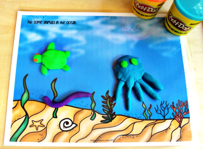Under the sea play dough play mat printable - NurtureStore