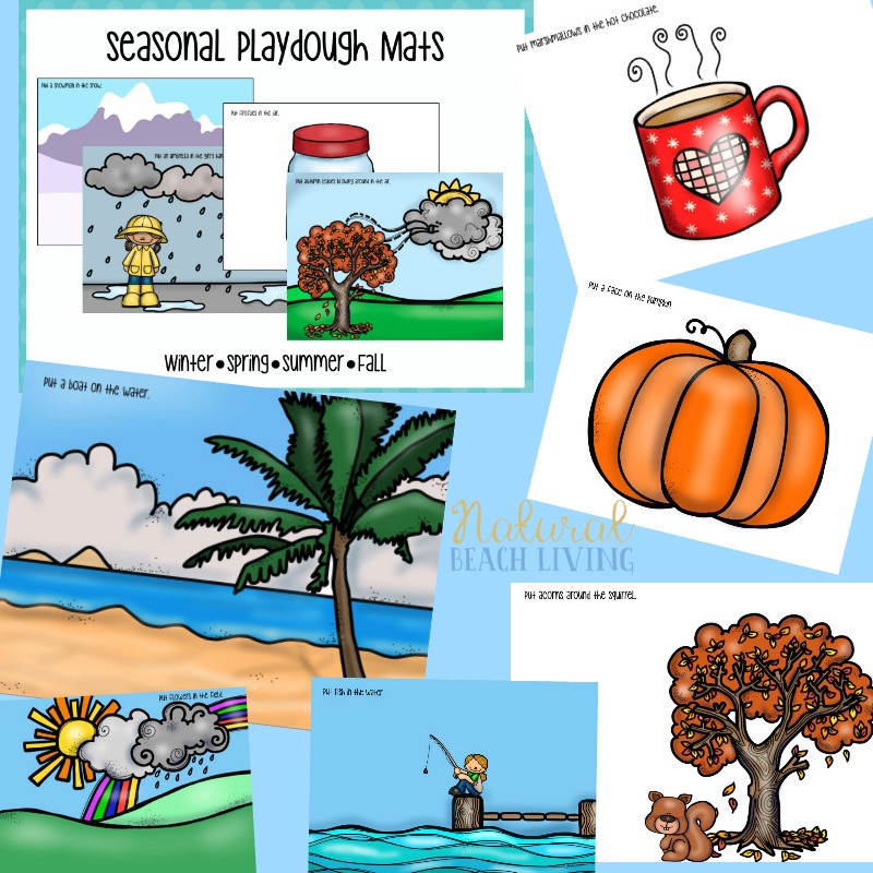 20 Fun Four Seasons Printable Playdough Mats