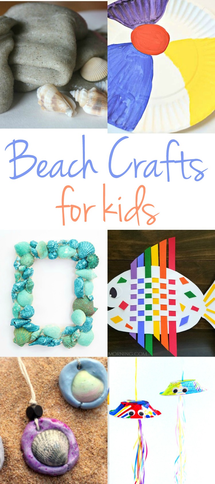 Beach Themed Crafts for Kids, Beach Crafts for Kids, Beach Slime, Shell Crafts, Beach Crafts for Preschoolers, Easy Beach Craft Ideas, Summer Fun Ideas