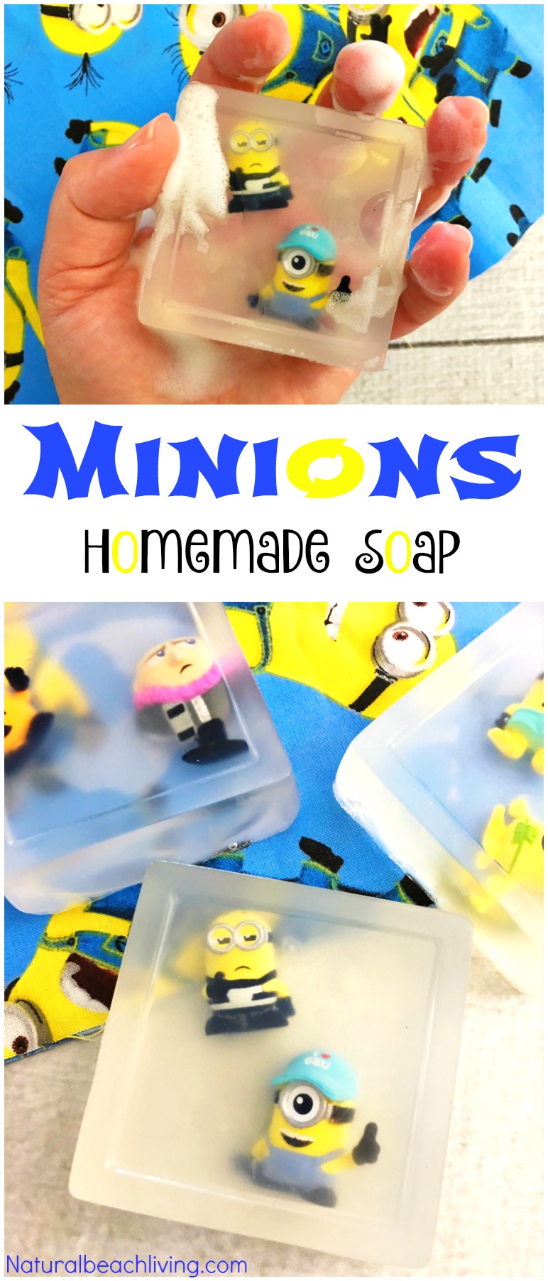 How to Make Homemade Soap Minions Style, Despicable Me Minions, Easy Homemade Soap Recipe, Minions Soap, DIY Soap, Cutest Soap Ever, Kids Love it