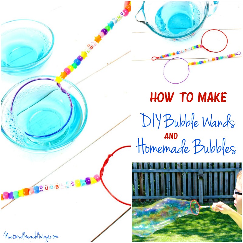 How to Make DIY Bubble Wands & Homemade Bubbles, Summer Activities for kids, Easy to make homemade bubble wands, Party ideas, Gift ideas, Crafts for kids