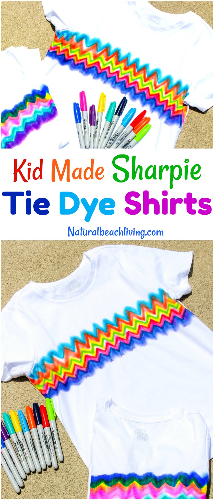 Learn How to Make Super Cool Sharpie Tie Dye Shirts, Tie Dye Craft, Kid Made Gifts, Summer Crafts for kids, Sharpie Art Ideas, Sharpie dyeing, Kid art, Sharpie Crafts 