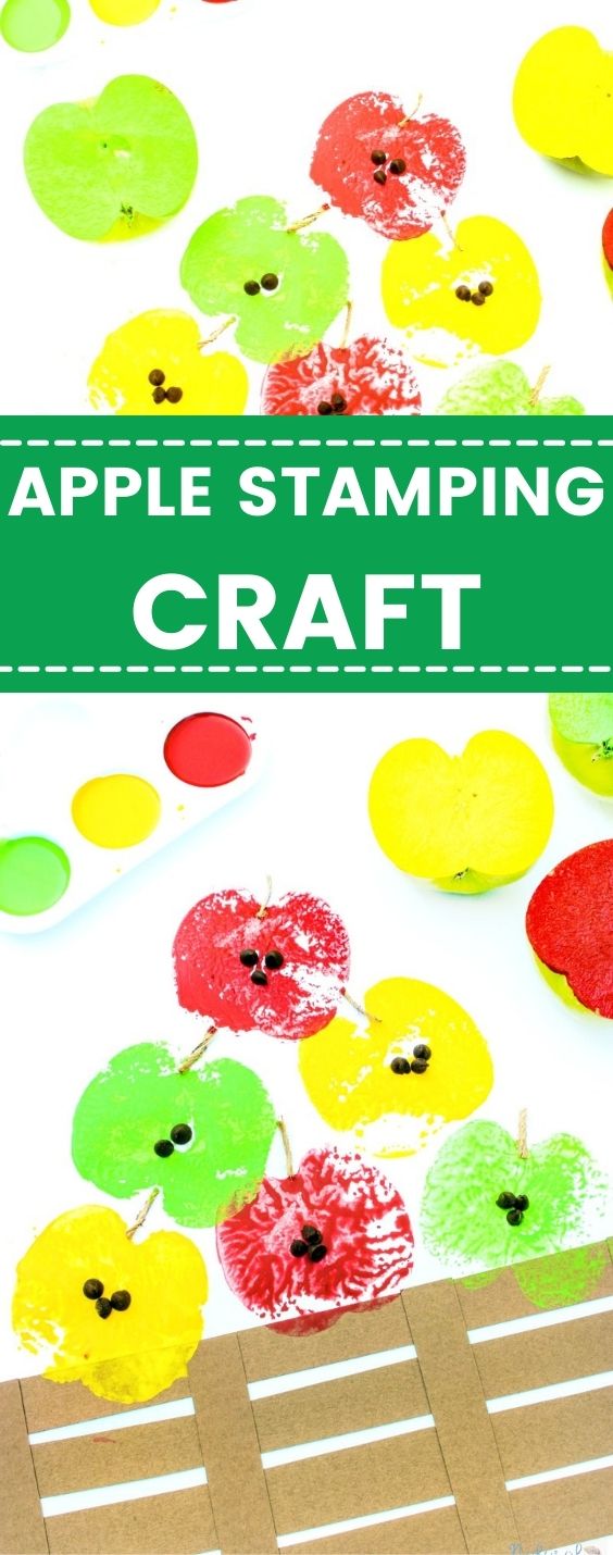 How to Make The Best Adorable Apple Stamping Craft with Kids, Easy Apple Stamps for Preschool and Apple Stamping Art Activity, Fun Apple Activities, Apple Crafts, Apple theme for preschoolers, Fall Crafts,