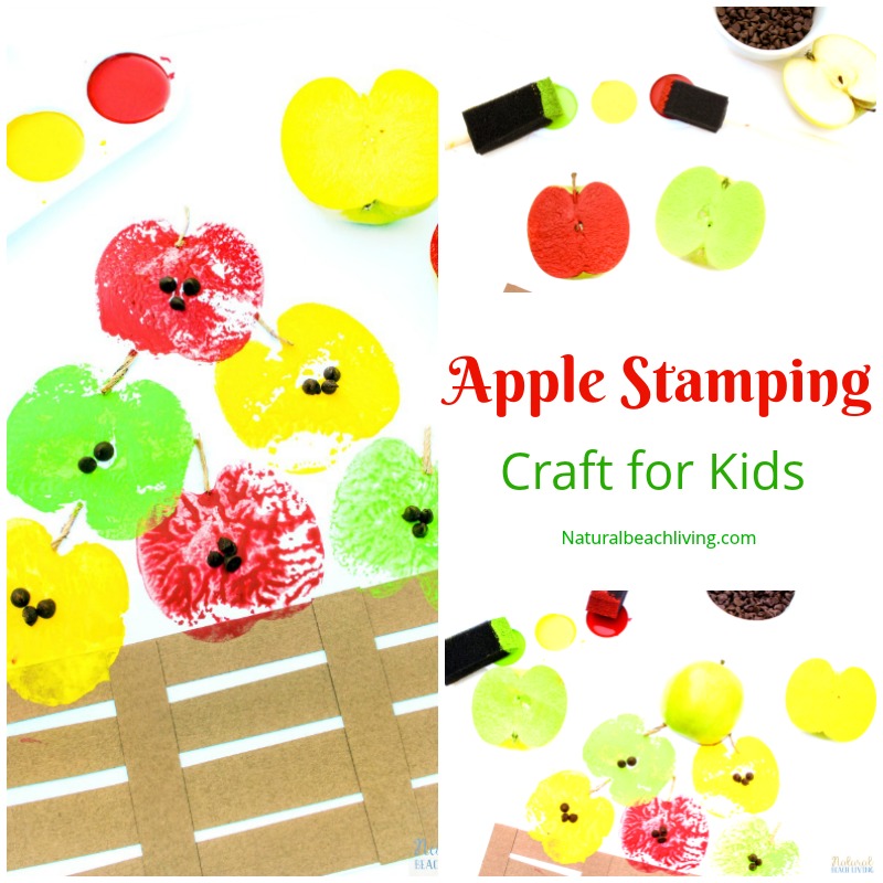 Perfect Apple stamping craft for kids, apple art