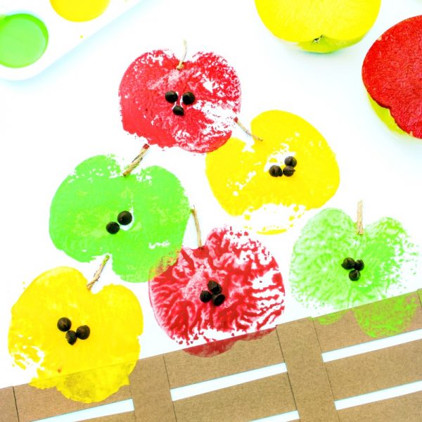 Apple Stamping Craft for Kids - Apple Crafts for Preschool - Natural ...