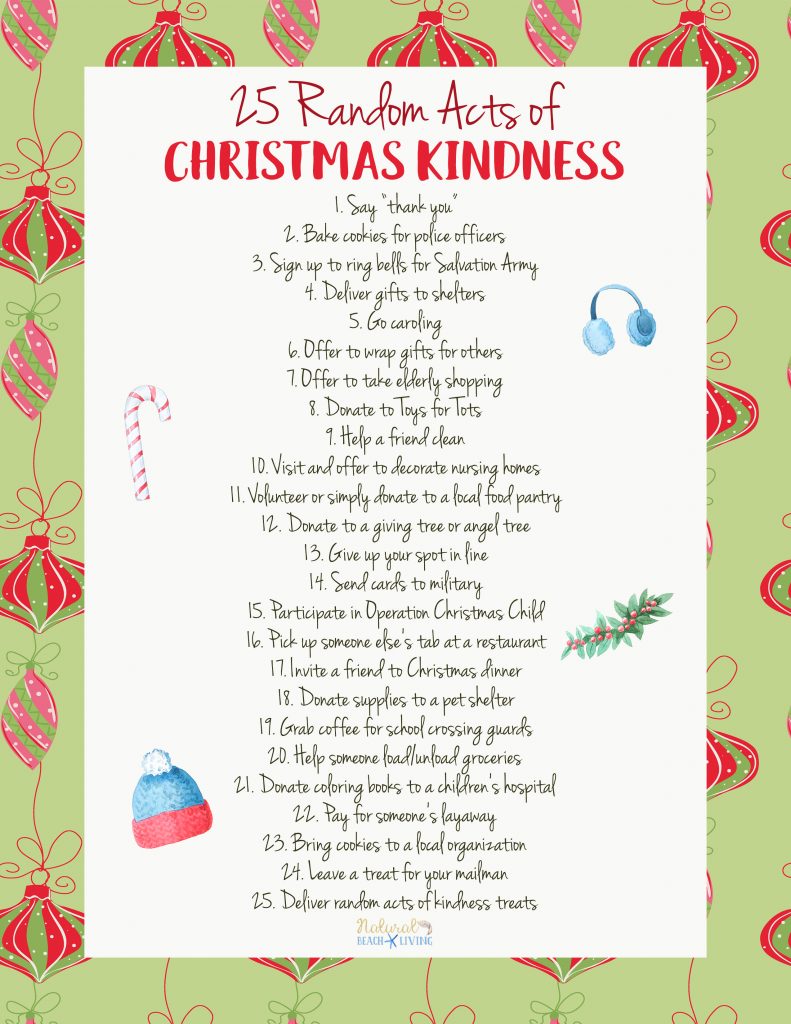 25 Random Acts of Christmas Kindness Printable, Hundreds of Random Acts of Kindness ideas, Free Random Acts of Kindness Printables, Random Acts of Kindness List, Random acts of kindness ideas for Kids and more #Rak #Randomactsofkindness