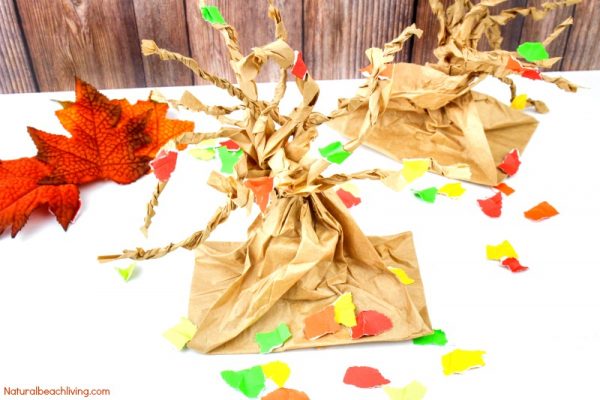 Easy Fall Tree Paper Bag Craft for Kids - Natural Beach Living