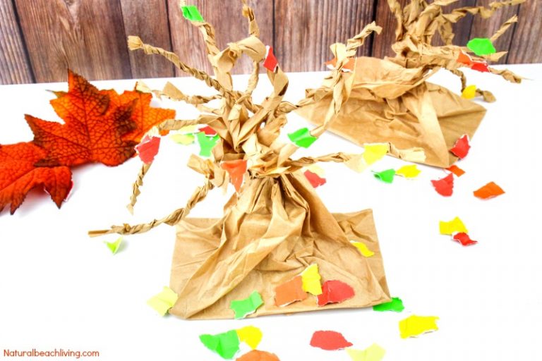 Easy Fall Tree Paper Bag Craft for Kids - Natural Beach Living