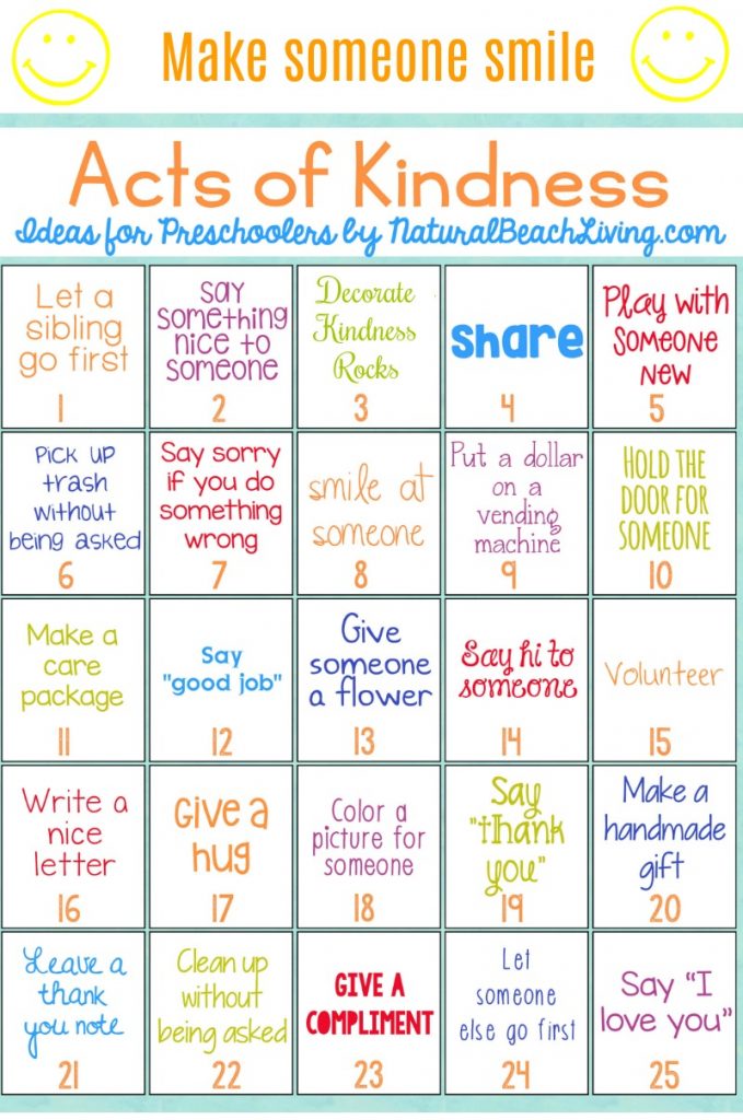 25 Best Random Acts Of Kindness Ideas For Preschoolers Kindergarten