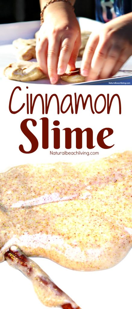 how to make cinnamon slime recipe that smells amazing and makes the perfect sensory play SLIME!
