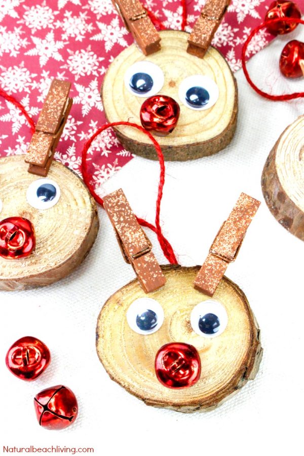 Easy to Make Rudolph Christmas Ornaments Kids Will Love - Natural Beach ...