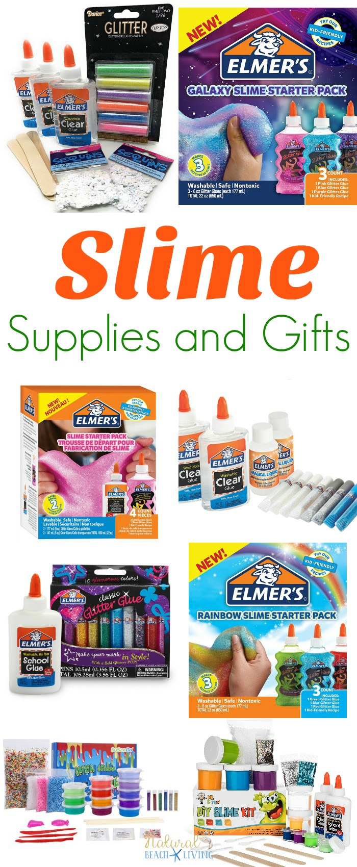 Elmer’s Glow in the Dark Glue Variety Pack | Liquid Glue for Making Slime,  Assorted Colors, 6 Count