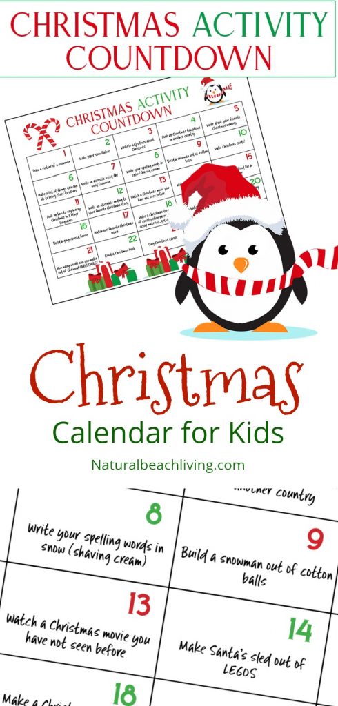 Ultimate Christmas Calendar Countdown Kids Will Love, Christmas Activities for Kids, Free Christmas Countdown Calendar, Free Advent Calendar for Kids, Fun Christmas Activities, free Christmas printable, #christmas #christmasactivities #christmasprintables