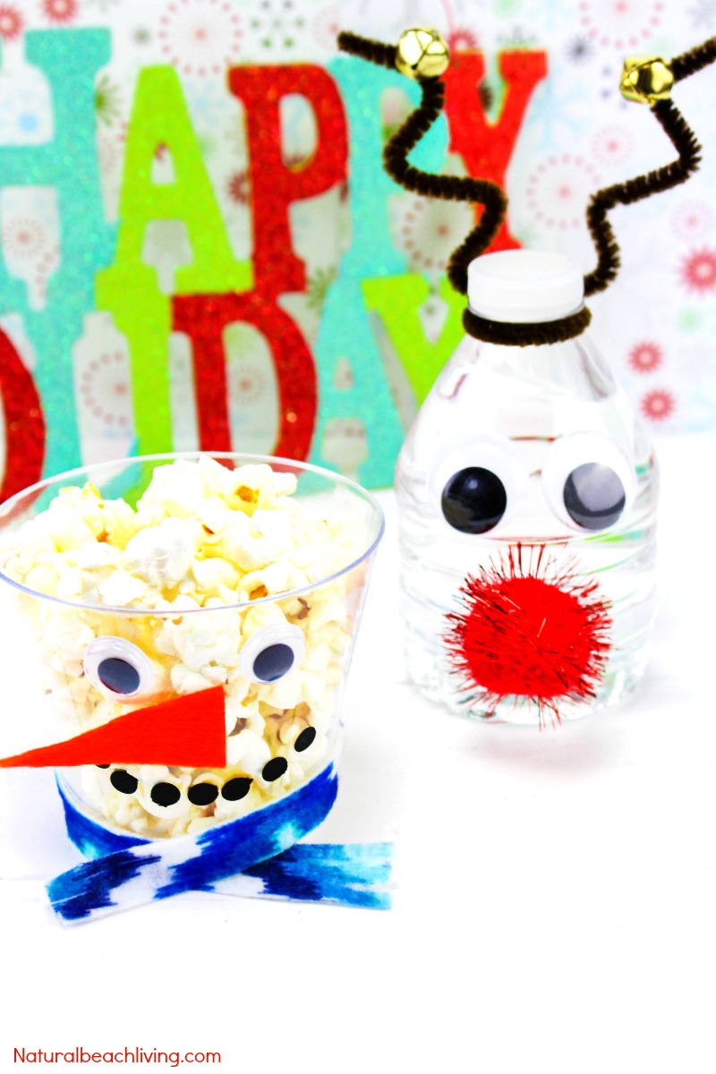 Fun Christmas Snacks Kids Will Love: Rudolph and Snowman Snack Craft