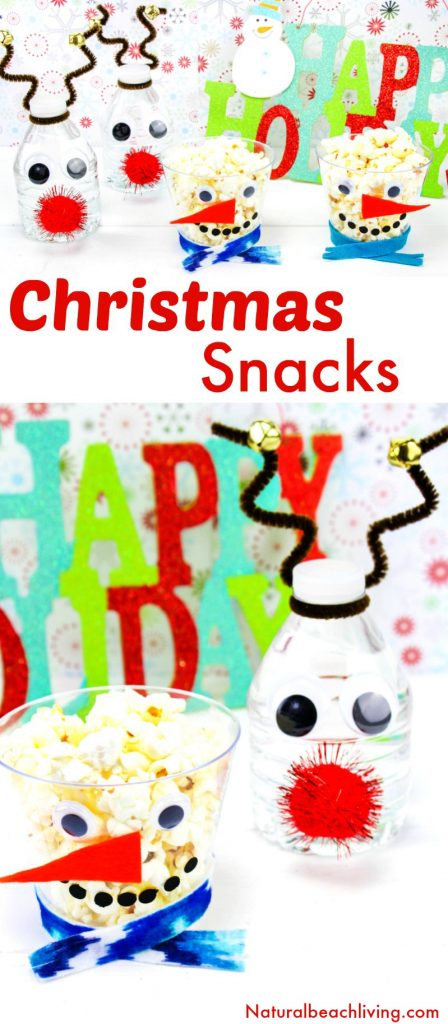If you are looking for some ideas for fun Christmas snacks the kids will love, look no further. We’ve got Rudolph and Snowman Snack Crafts that are sure to please everyone at your next holiday party. These also make the perfect Christmas party snacks, so have fun and create this holiday season. The kids will love it