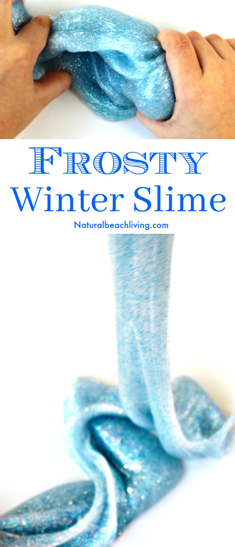 Make Easy Frozen Theme Winter Slime Recipe for Kids