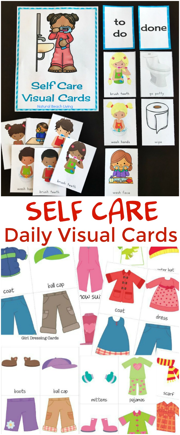 Self Care Routine Daily Visual Cards, HELP YOUR CHILD GAIN CONFIDENCE AND INDEPENDENCE WITH SELF CARE ROUTINE VISUAL CARDS, Daily Visual Schedule, Routine Visual Schedule, Bathroom Visual Cards, Autism, Dressing Cards and Labels, Picture Cards for Kids