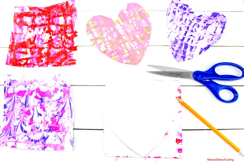 The Best Valentine Crafts for preschoolers, This is a simple idea for Valentine's Day and an Easy Art for Preschoolers, You only need  2 ingredients and you'll have Shaving Cream Art, Marbled Paper Hearts, Have fun with Valentine's day idea Shaving cream marbling art projects, Process art for preschoolers, Valentine's Day Art for kids, Homemade Valentine cards