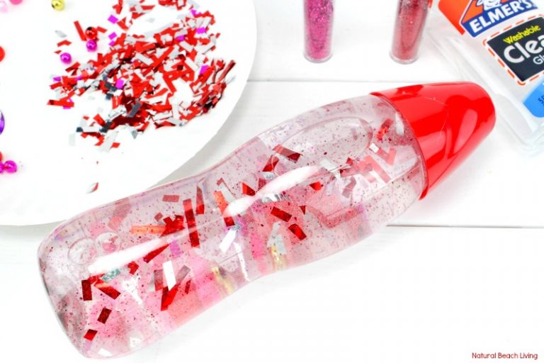 How to Make Valentines Sensory Bottles Kids Love - Natural Beach Living