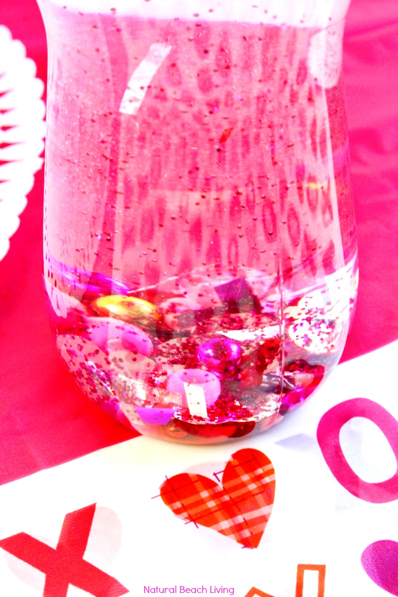 How to Make Valentines Sensory Bottles Kids Love - Natural Beach Living